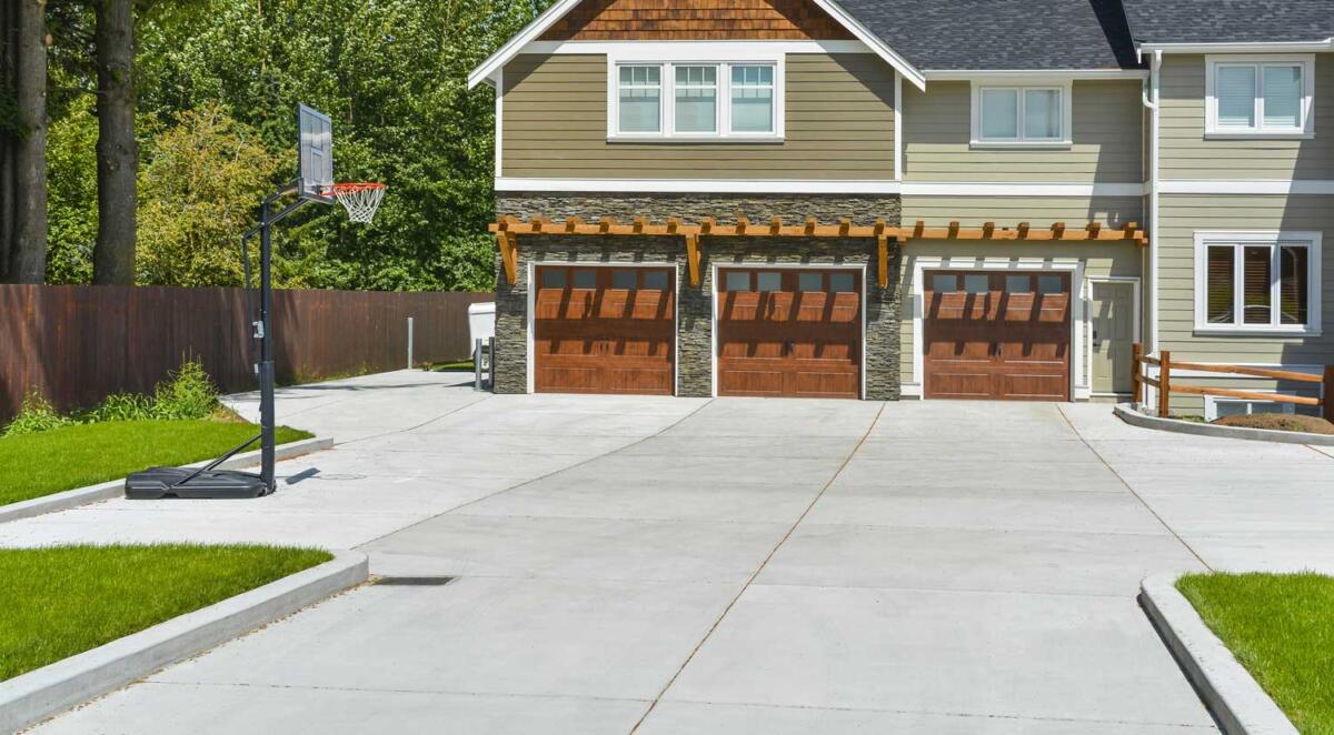 concrete driveway installation