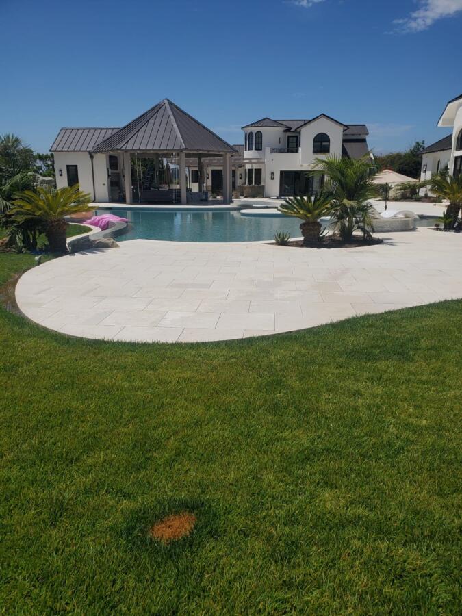 Concrete resurfacing and backyard makeover